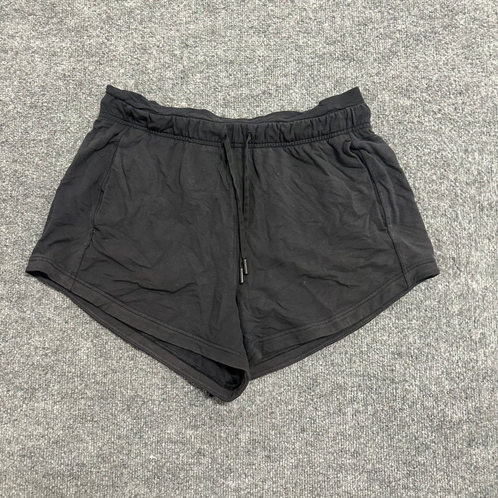 Lululemon Shorts Womens Size 8 Black Athletic Stretch Drawstring Yoga Running